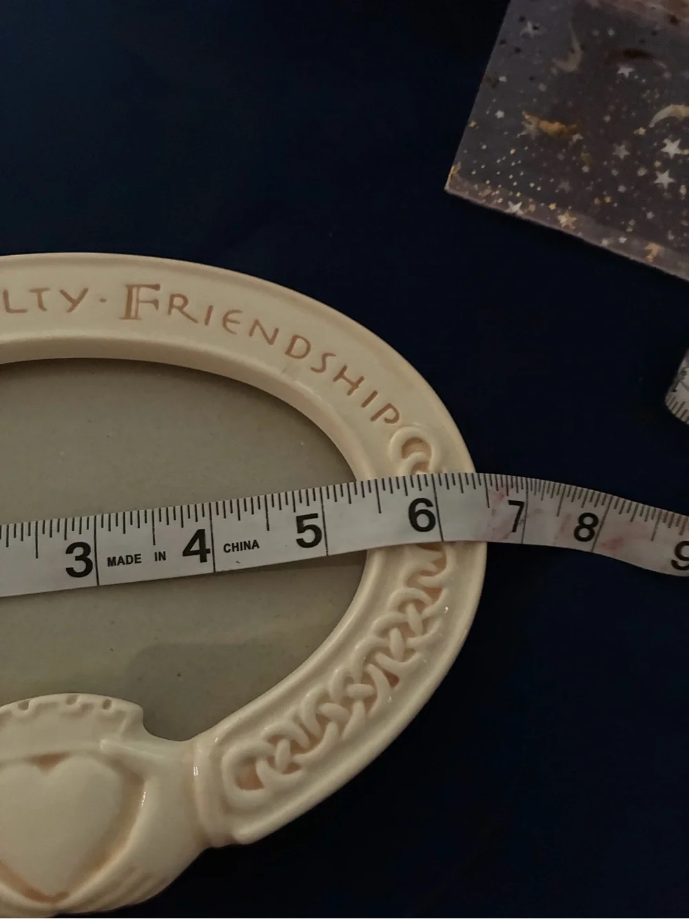 Russ White Oval 'Love Loyalty Friendship' Decorative Picture Frame